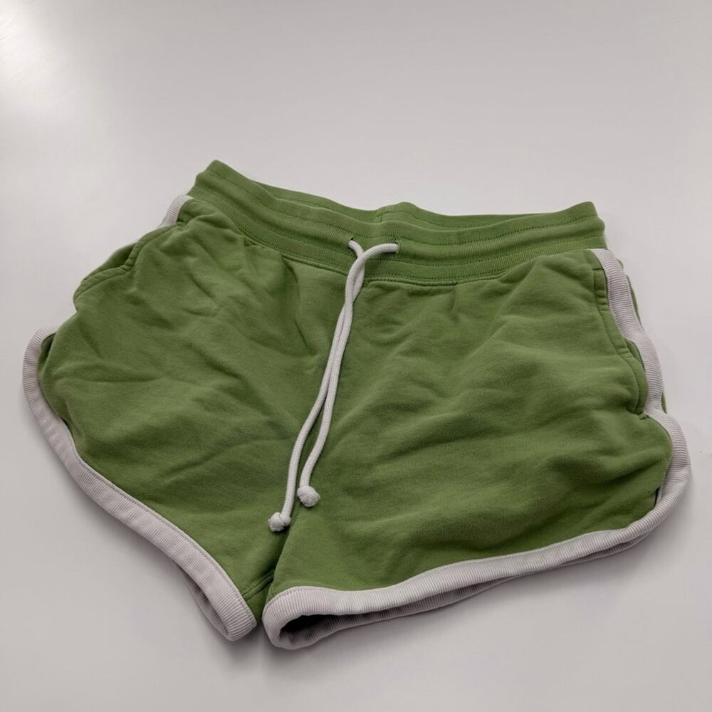 J. Crew University Terry Drawstring Shorts Apple Green Mini Athletic Small